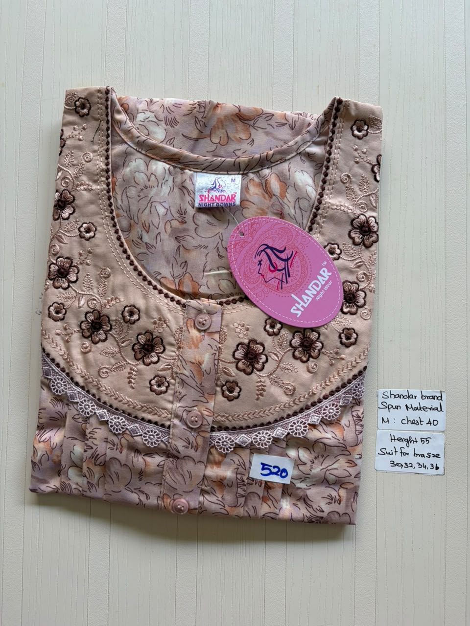 ASS 435 Shandar Spun nighty