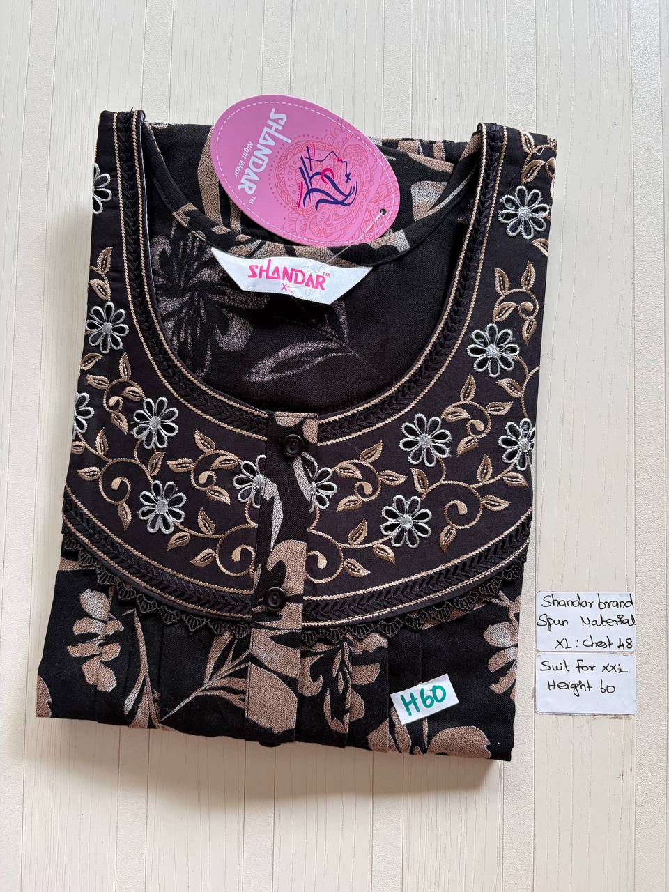 css 603 Shandar Spun nighty