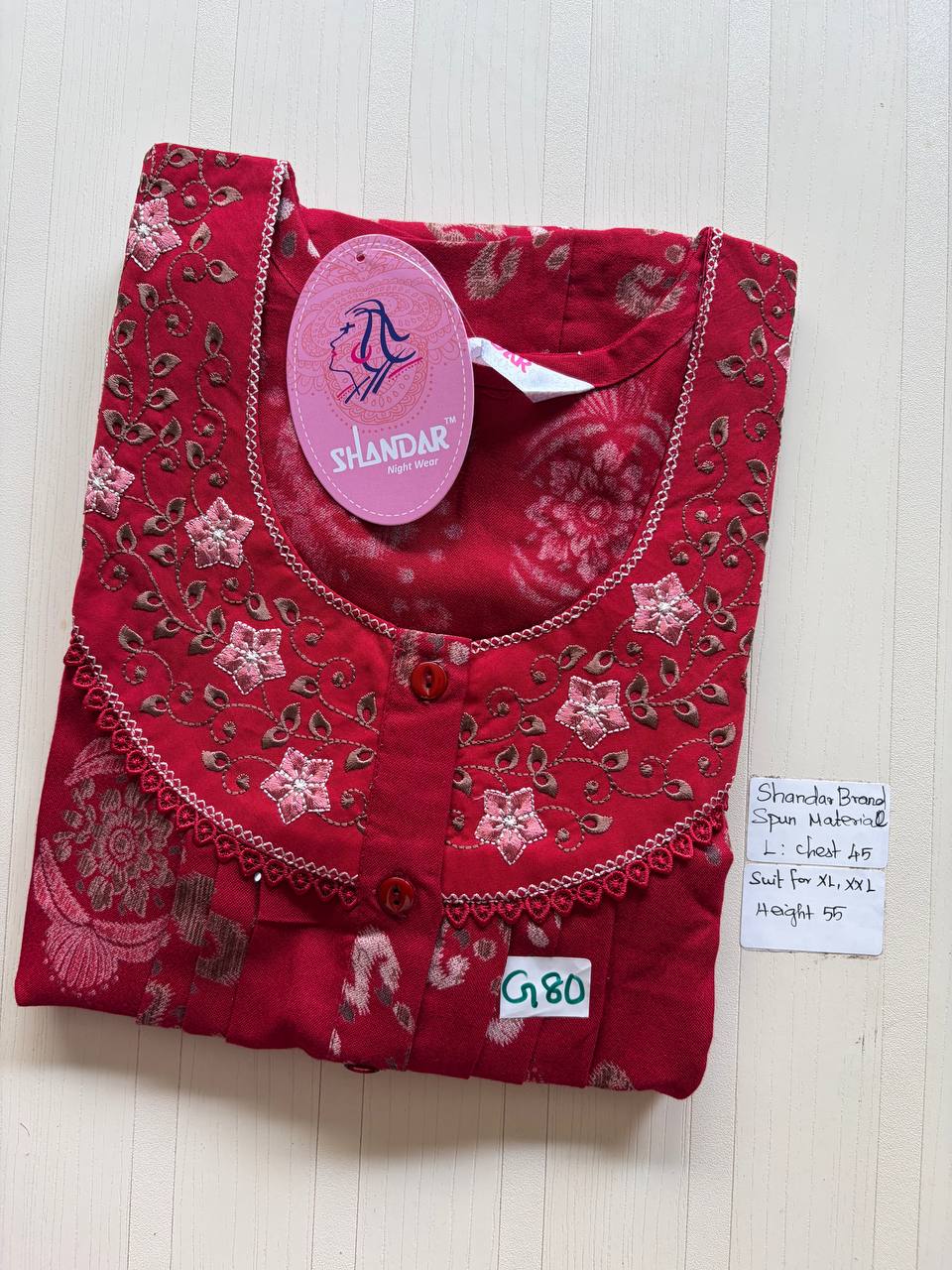 bss 323 Shandar Spun nighty