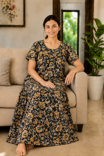 AKS055 Height Block Kalamkari peacock Pleats zip DD