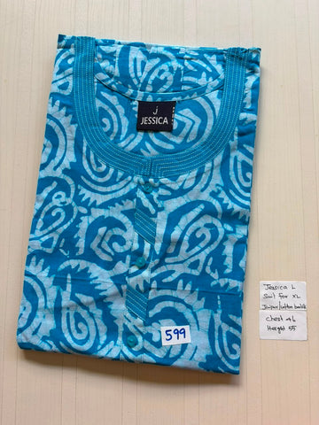 BJS 1046 Jessica VV AL Batik Nighty 550
