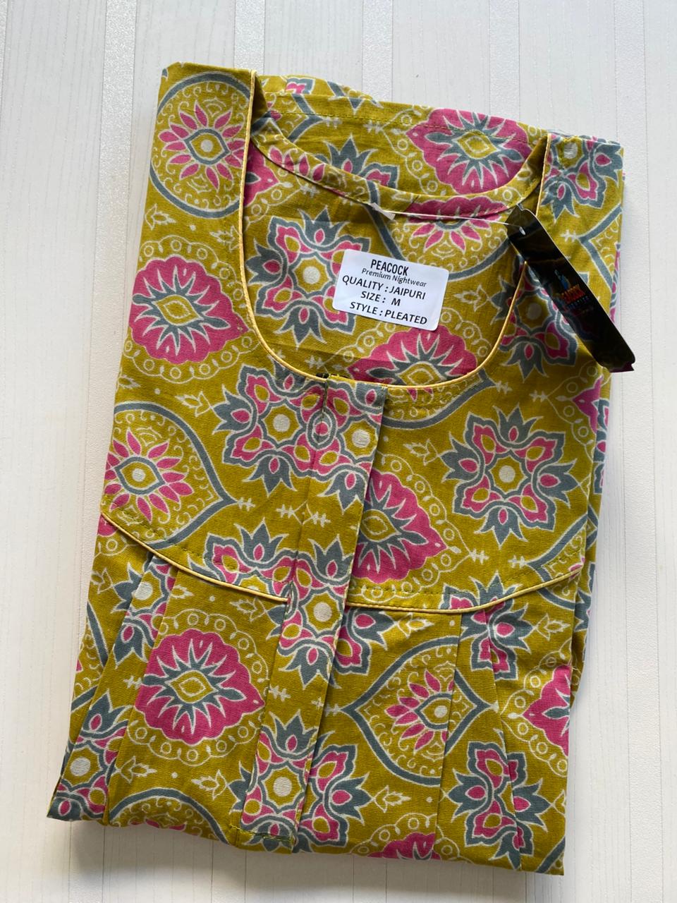 AASBP 134 Peacock Pleats Zip Nighty BP BPS APS BPS CPS DPS