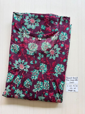 AASBP 207 Peacock Pleats Zip Nighty BP BPS CPS DPS