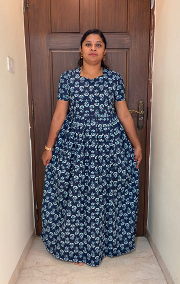 MFS169 Peacock maxi frock YY1