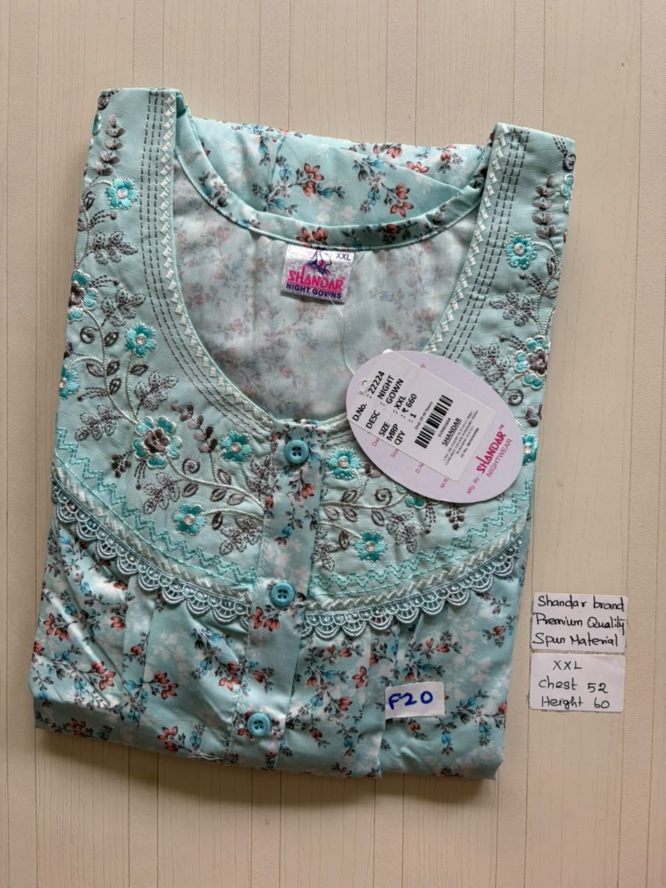 DSS182 Height Shandar Spun Nighty