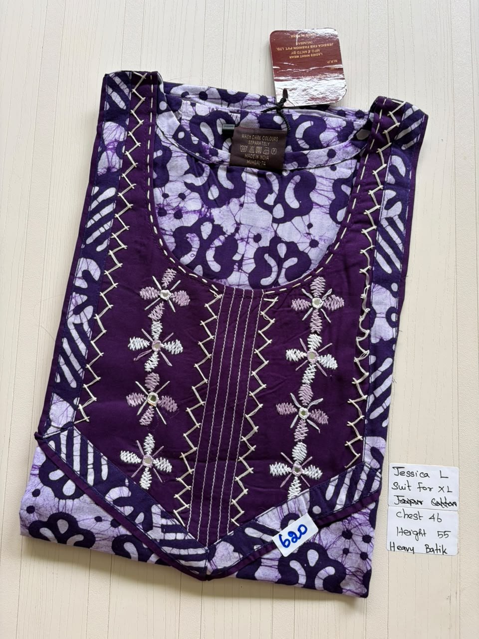 BJS 947 Jessica VV Batik Nighty