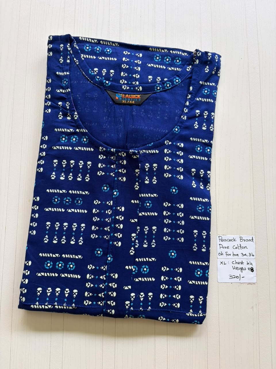 AASZ 175 Height Peacock Zip Nighty BP HP CPS