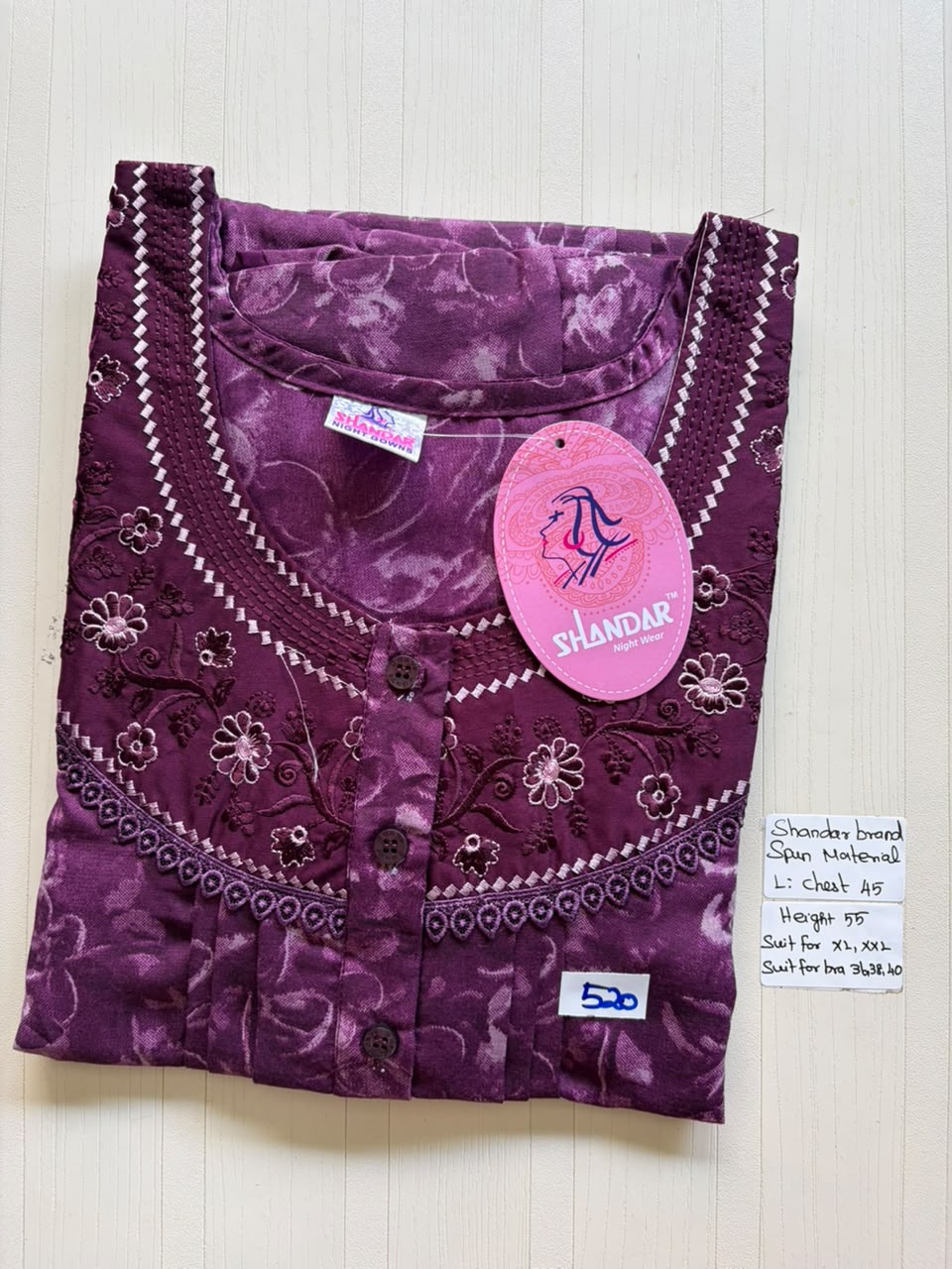 BSS 175 Shandar Spun nighty