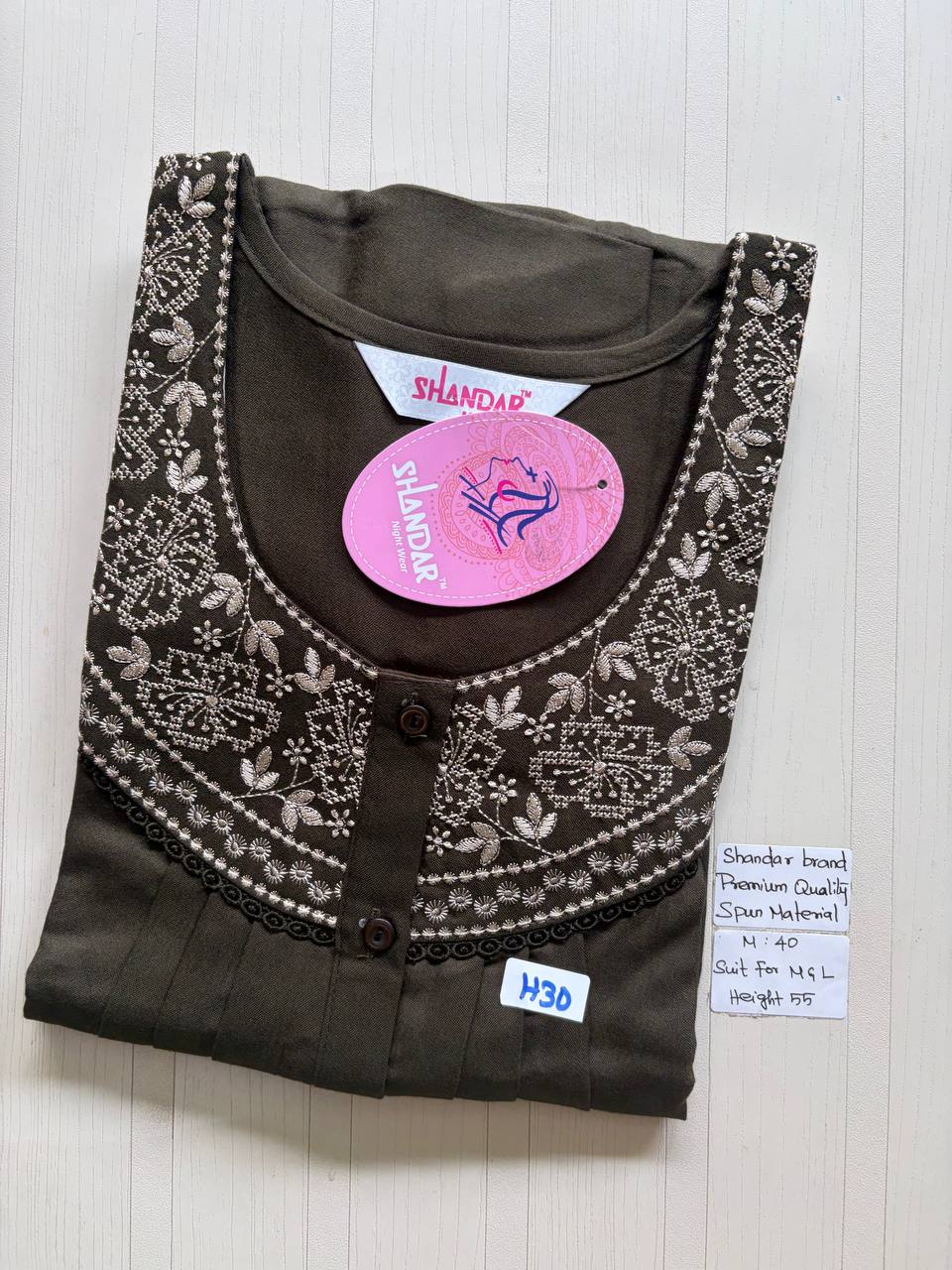 ASS120 Shandar Spun nighty
