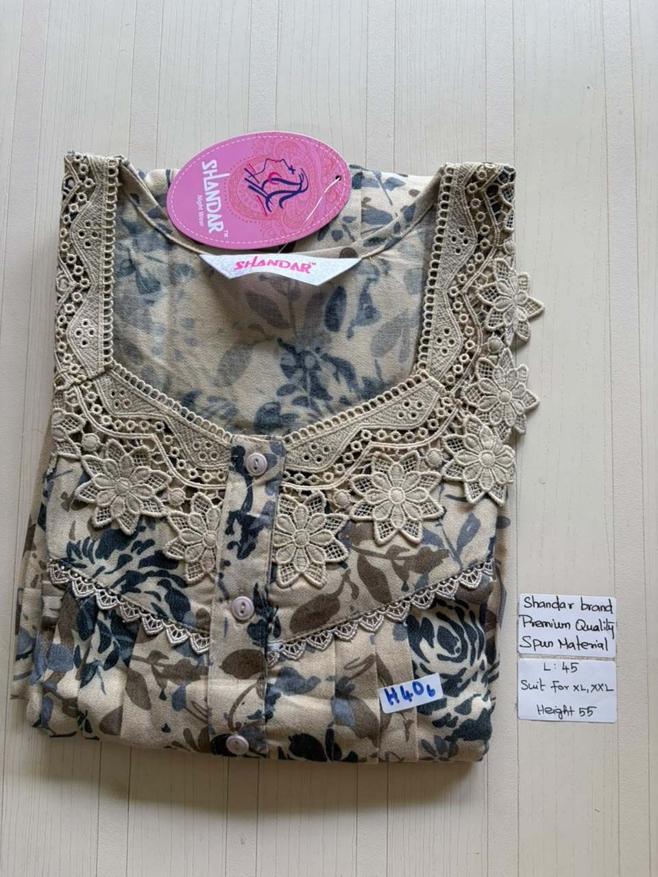 BS349 Shandar Spun nighty