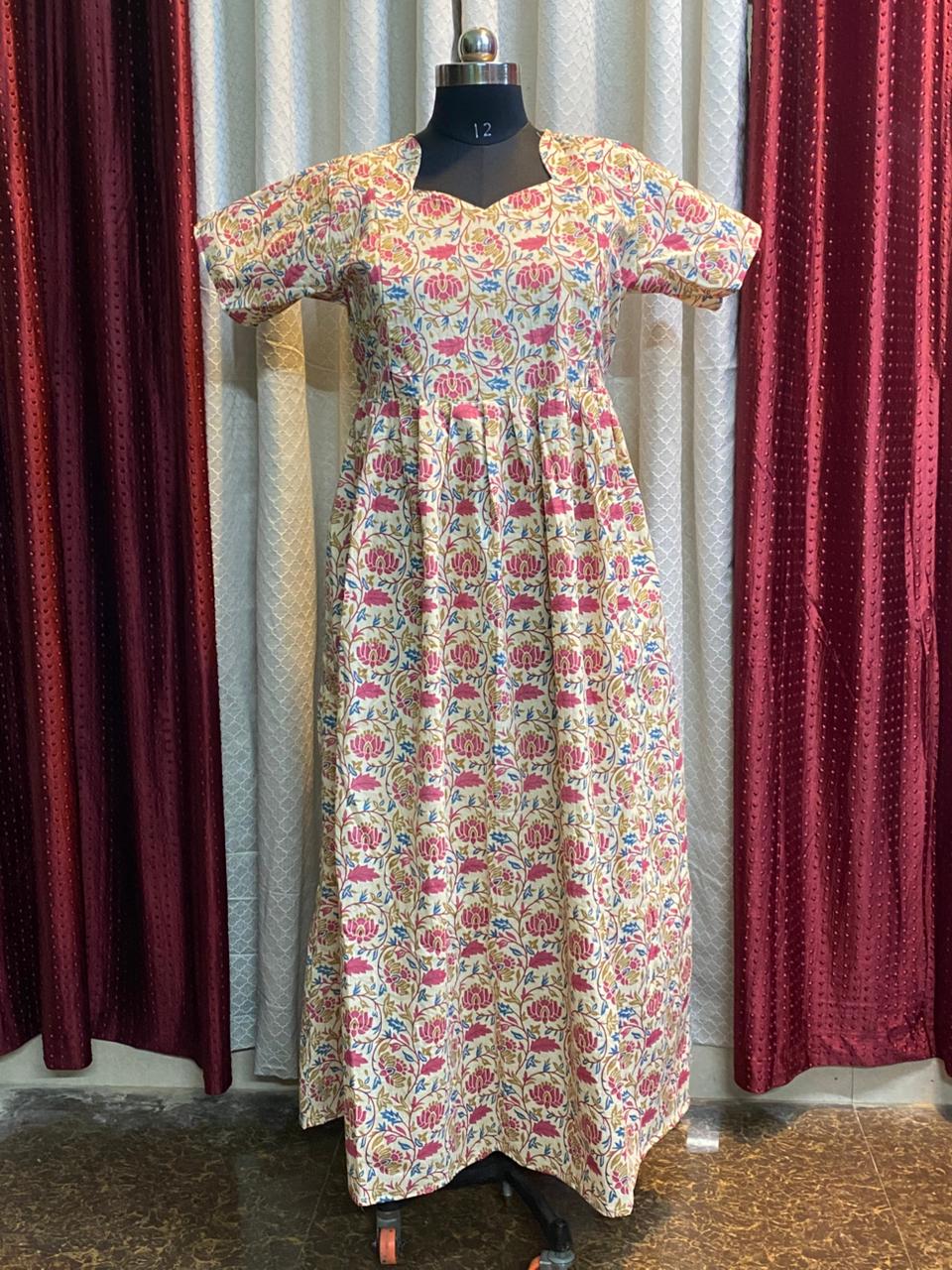 MFS127 Peacock Height maxi feeding frock FD FM1 FM2