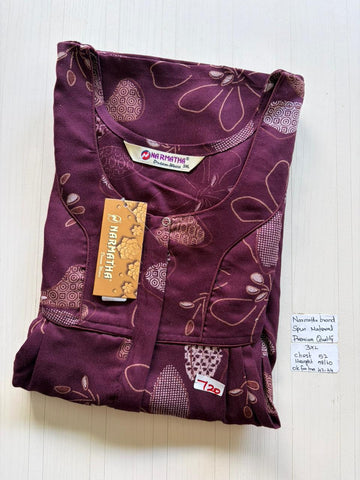 DNS 007 Height Narmatha Pleats Zip Nighty