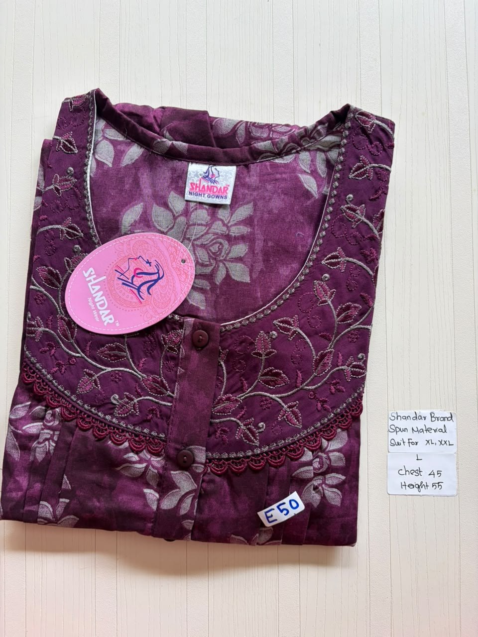 BSS 530 Shandar Spun nighty