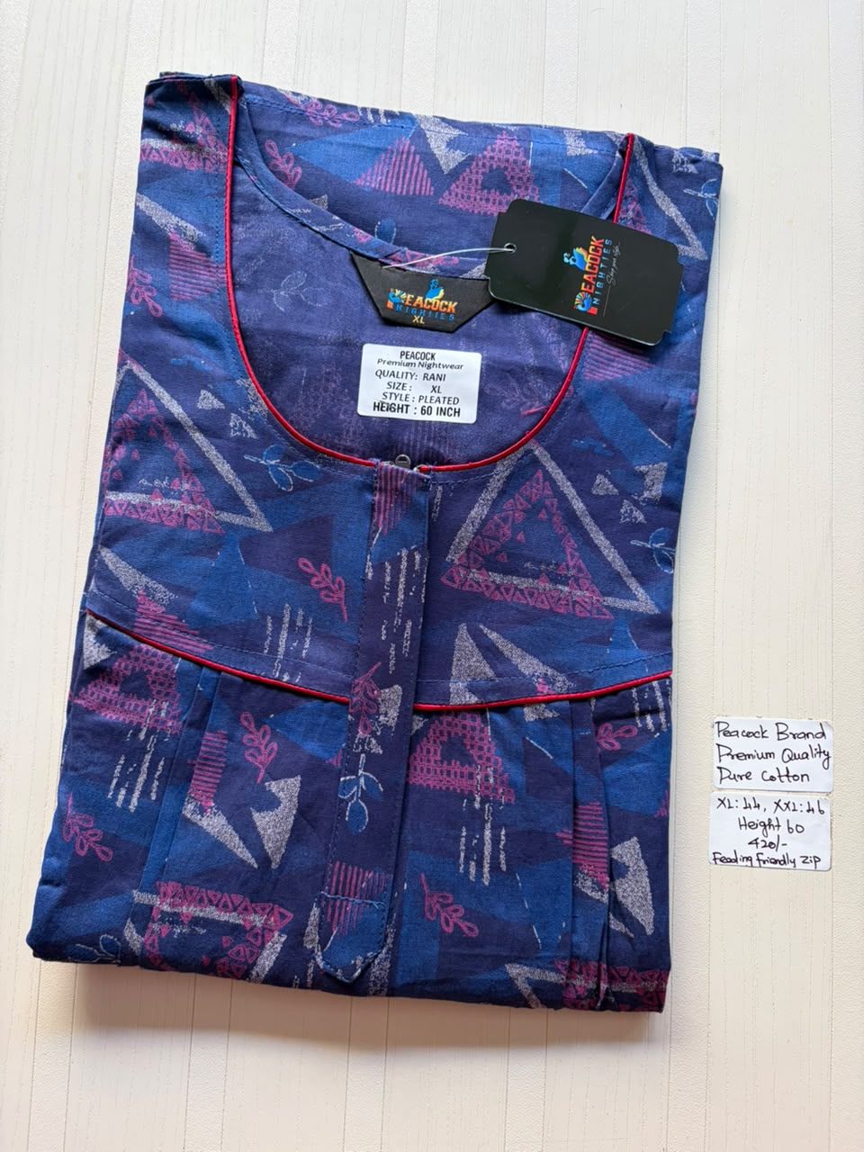 AASHP 335 Height Peacock Zip Nighty BP HP CPS DPS