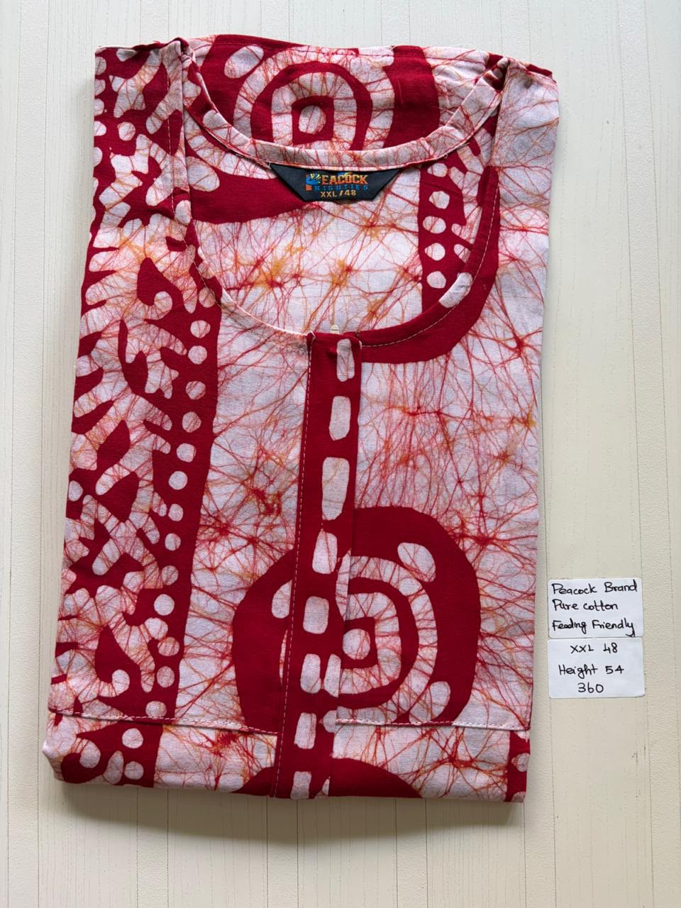 AASZ 111 Peacock Zip Nighty Batik DPS