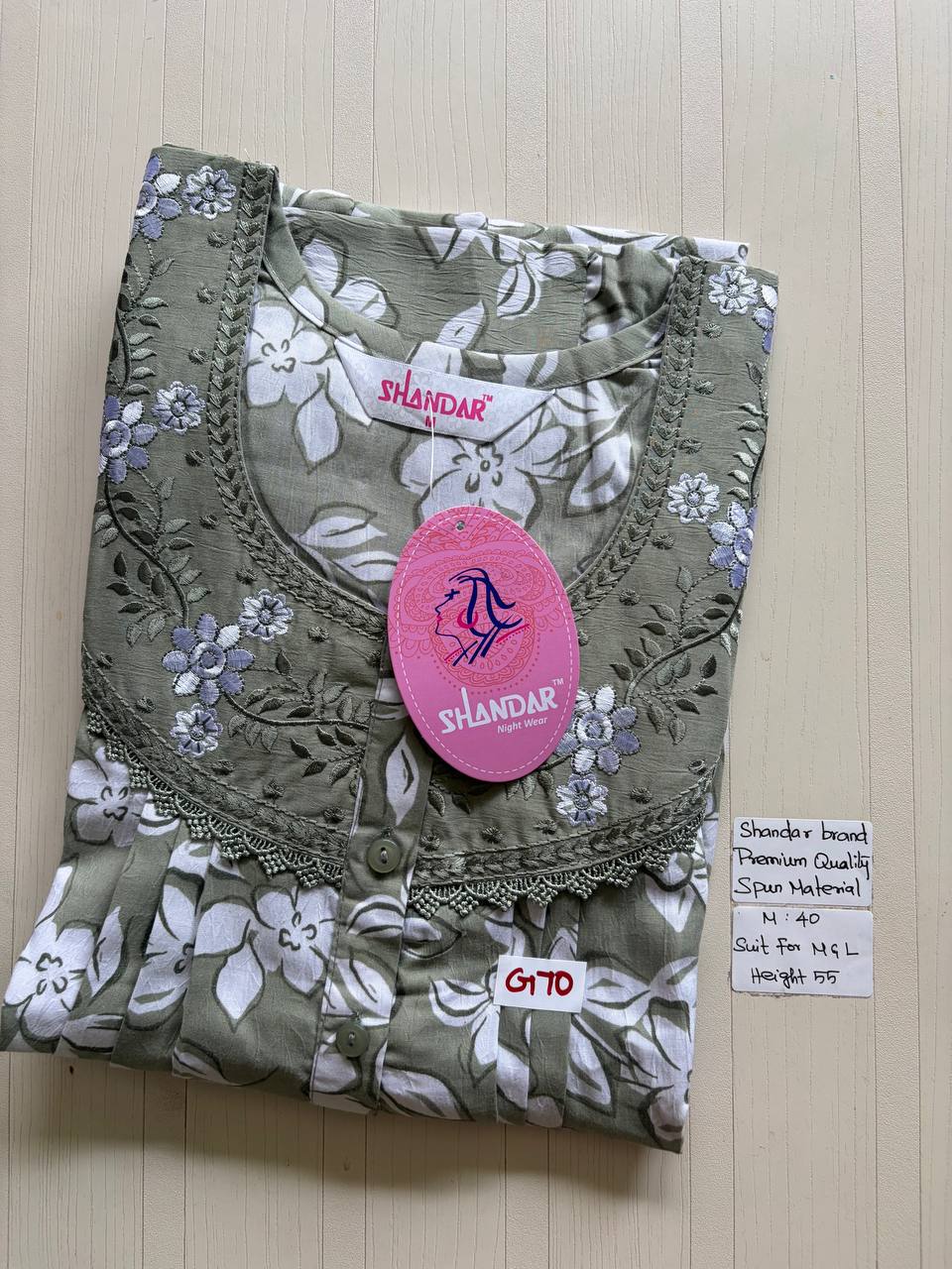 ASS154 Shandar Spun nighty