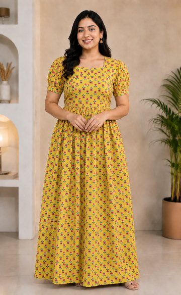 MFS 396 Height Peacock Maxi Frock YY1 YY2