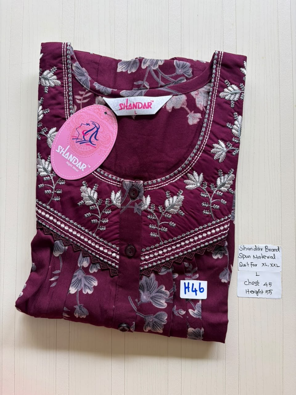 BSS 574 Shandar Spun nighty