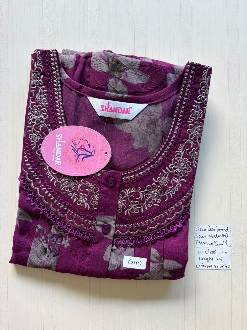 BSS 062 Shandar Spun nighty