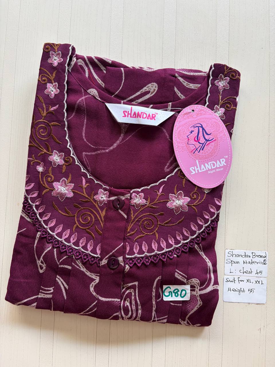 bss 451 Shandar Spun nighty