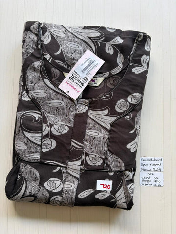 DNS 002 Height Narmatha Pleats Zip Nighty