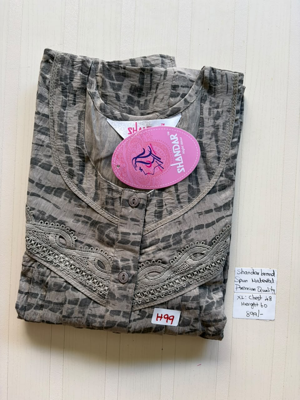 CSS 412 Height Shandar Spun nighty
