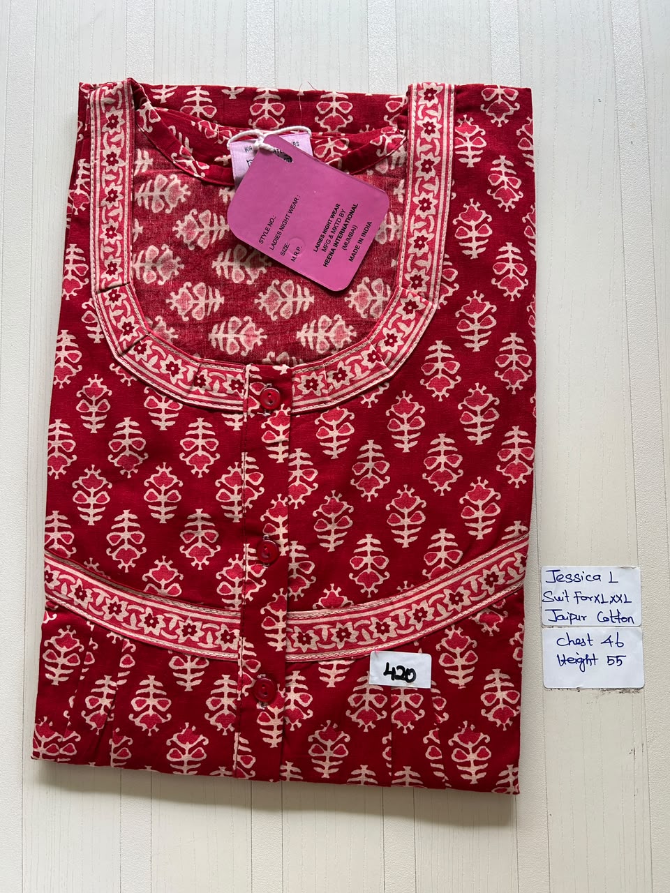 BJS 1620 Jessica Pleats JC Nighty 550