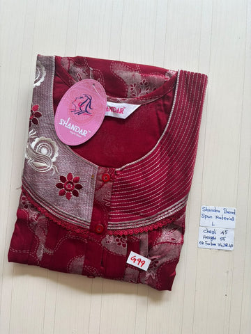 BSS 232 Shandar Spun nighty