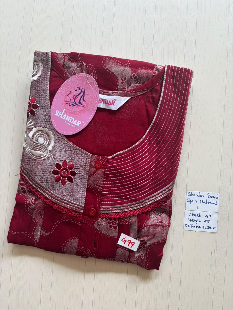 BSS 232 Shandar Spun nighty