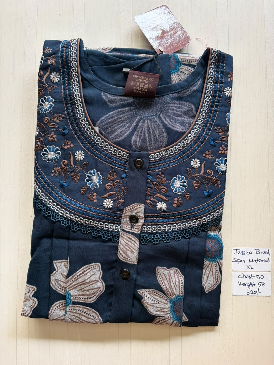 CJS 519 Height Jessica Pleats Spun Nighty 550