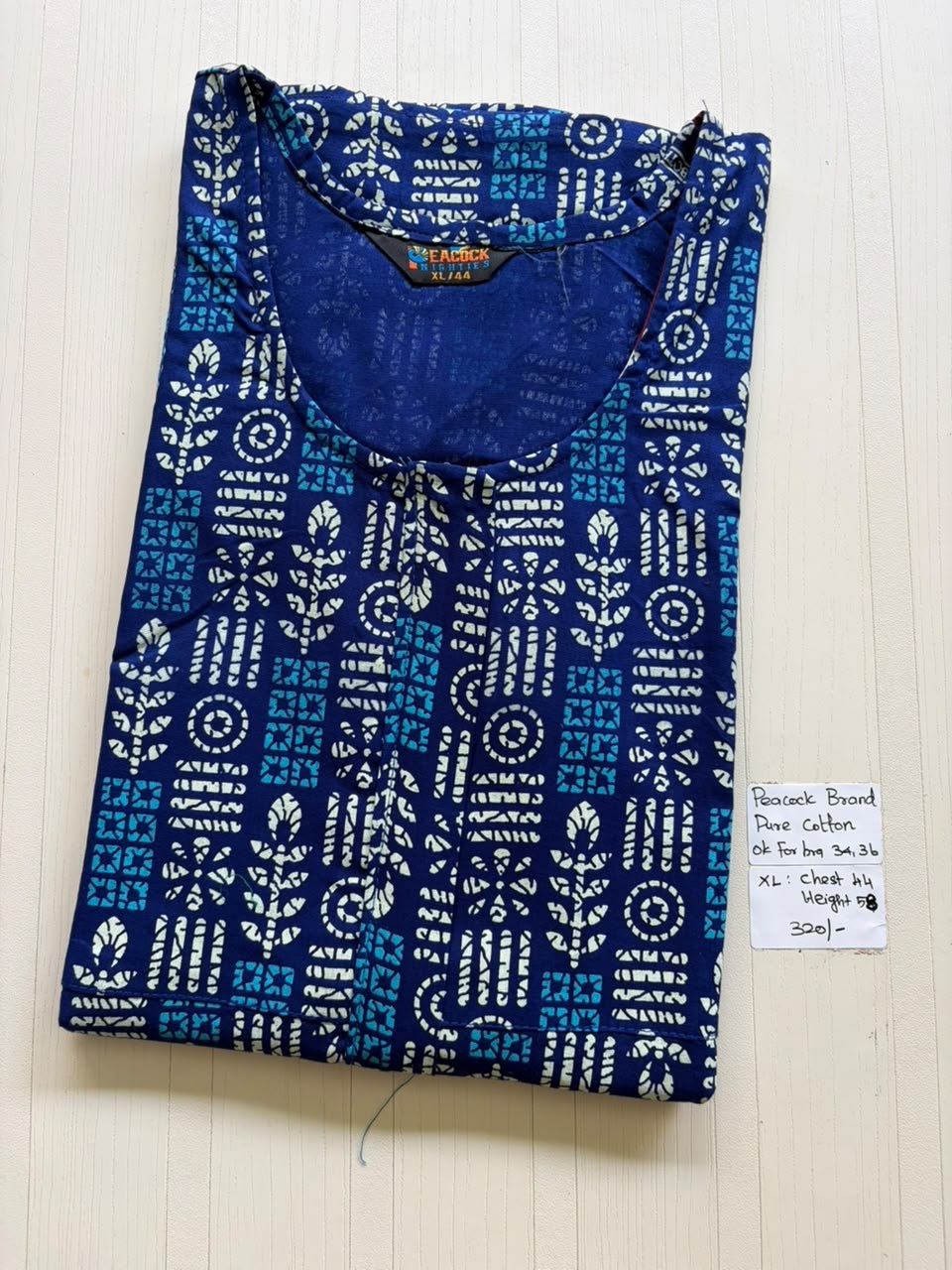 AASZ 173 Height Peacock Zip Nighty BP HP CPS