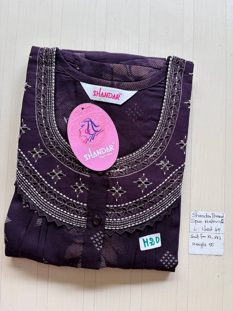 bss 342 Shandar Spun nighty