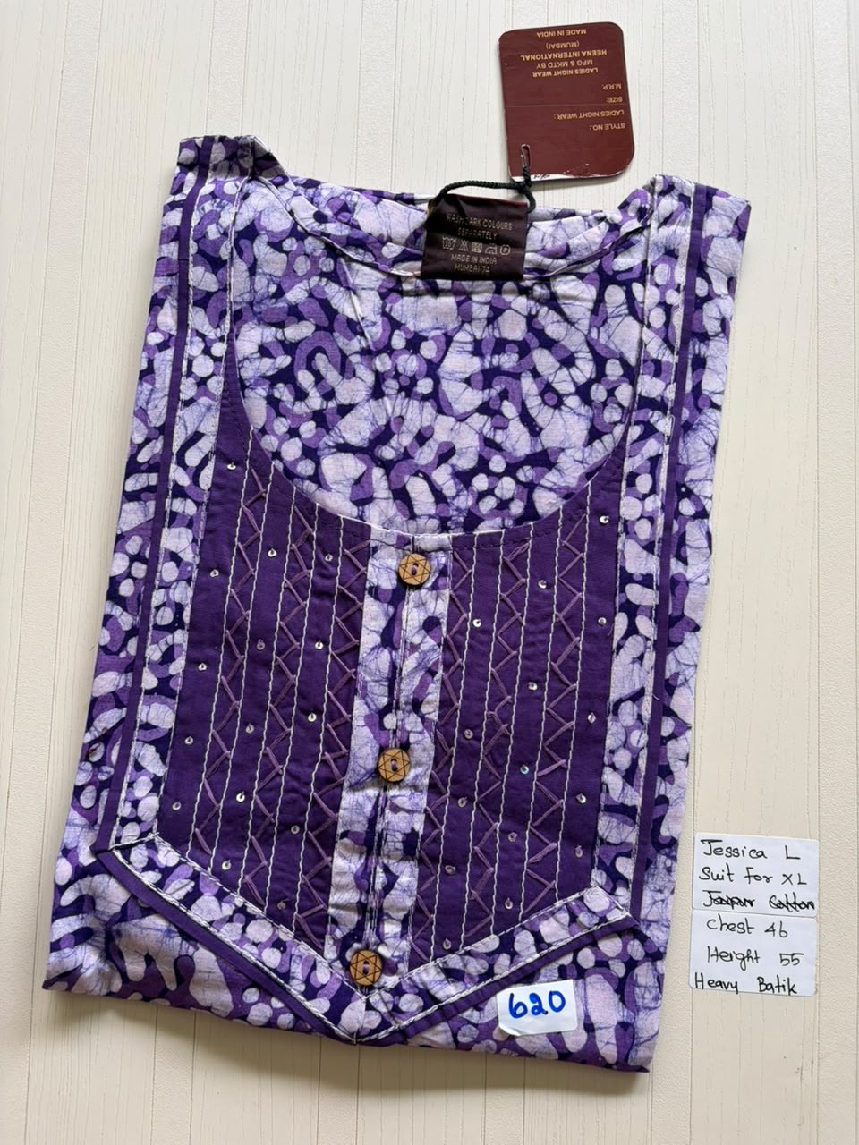BJS 952 Jessica VV Batik Nighty