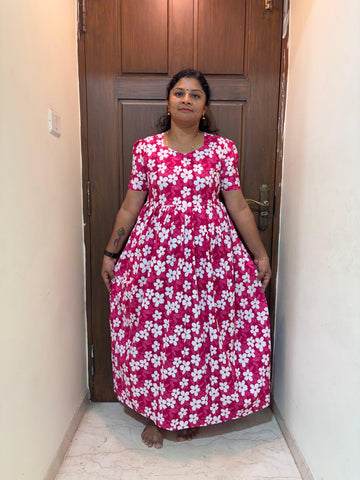 MFS 253 Peacock maxi frock YY1
