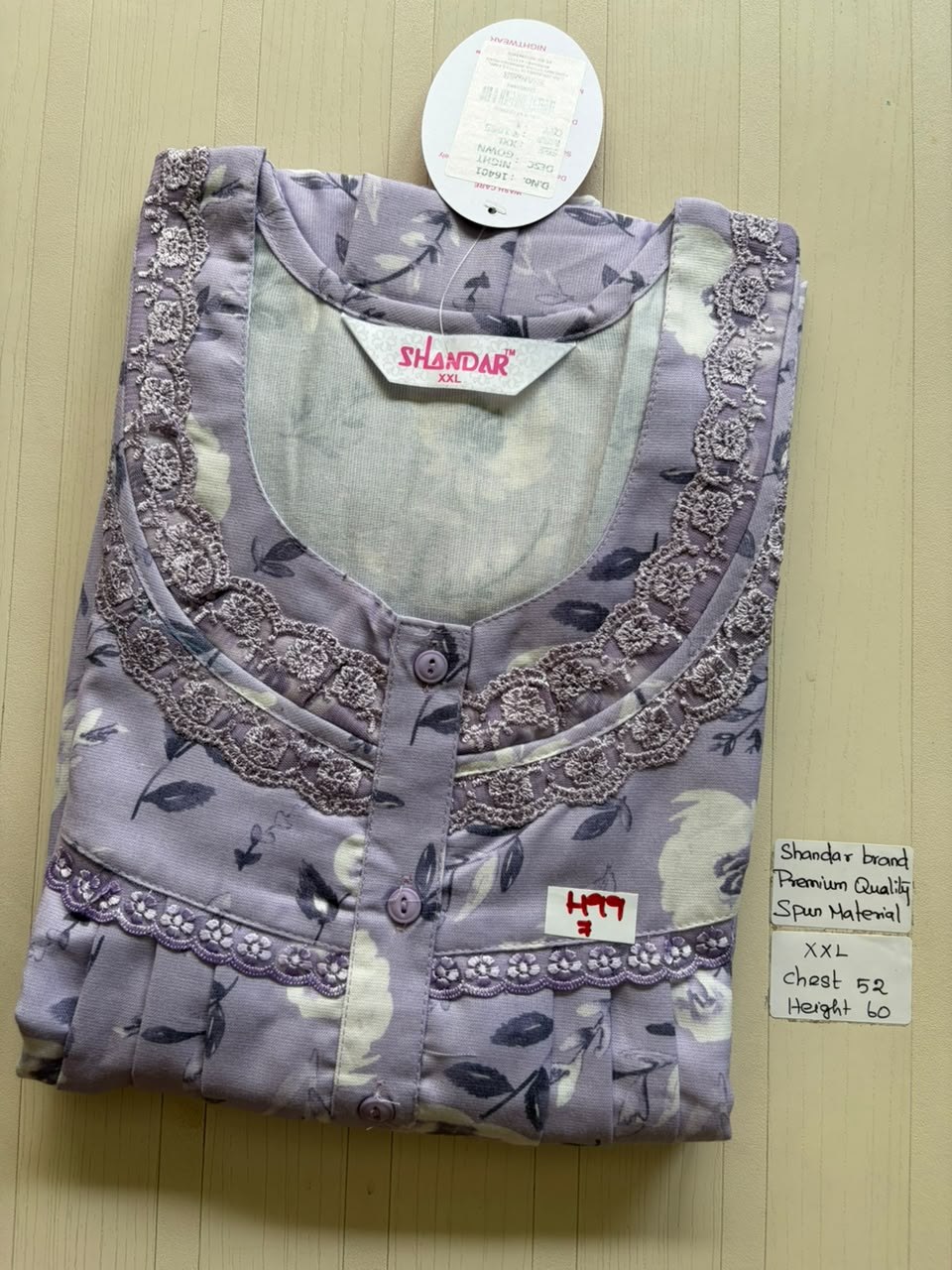 DSS112 Height Shandar Spun Nighty