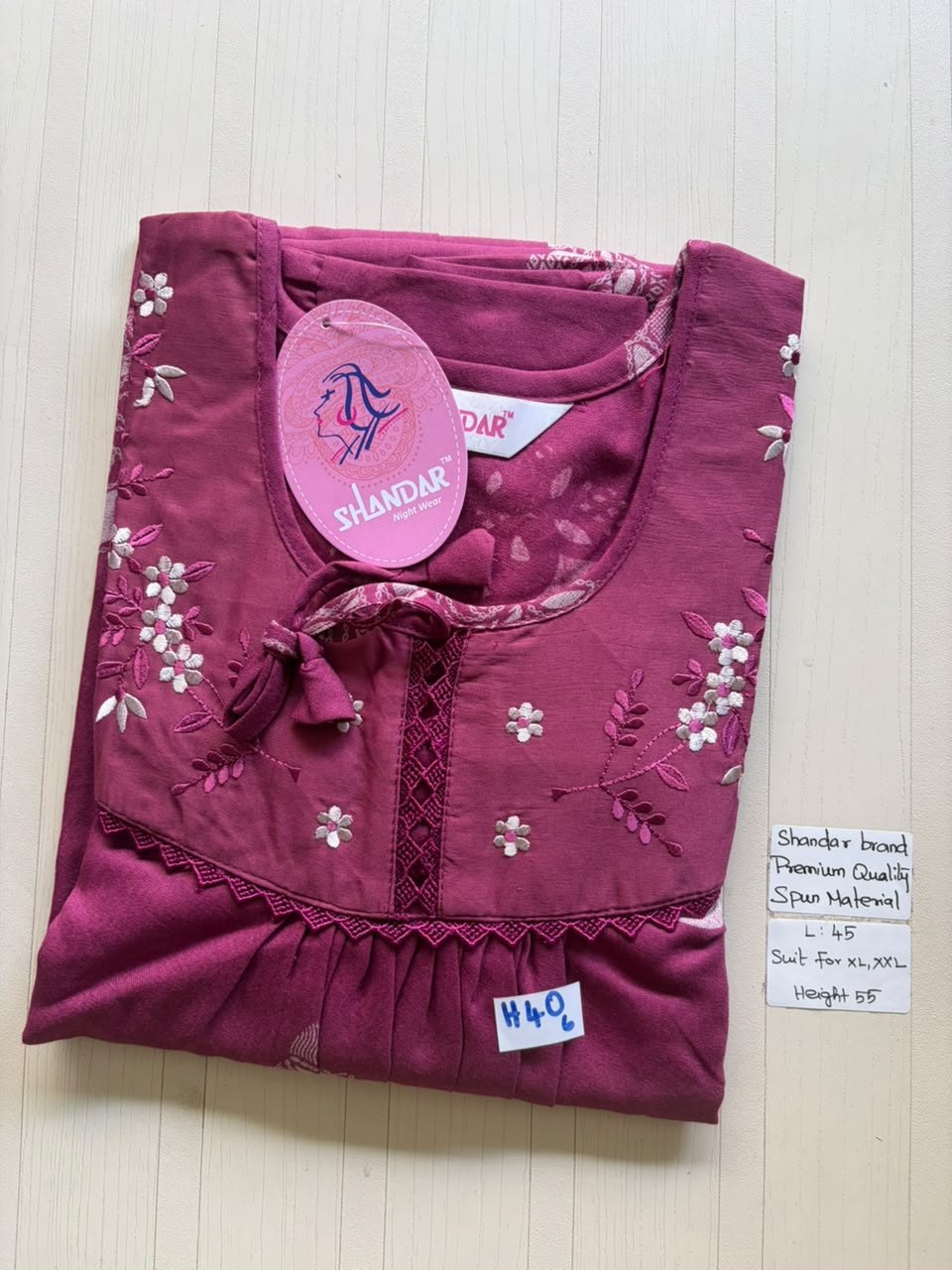 BS358 Shandar Spun nighty