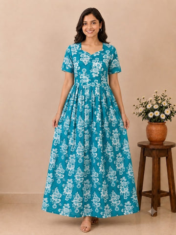 MFS 467 Height Peacock maxi frock YY1