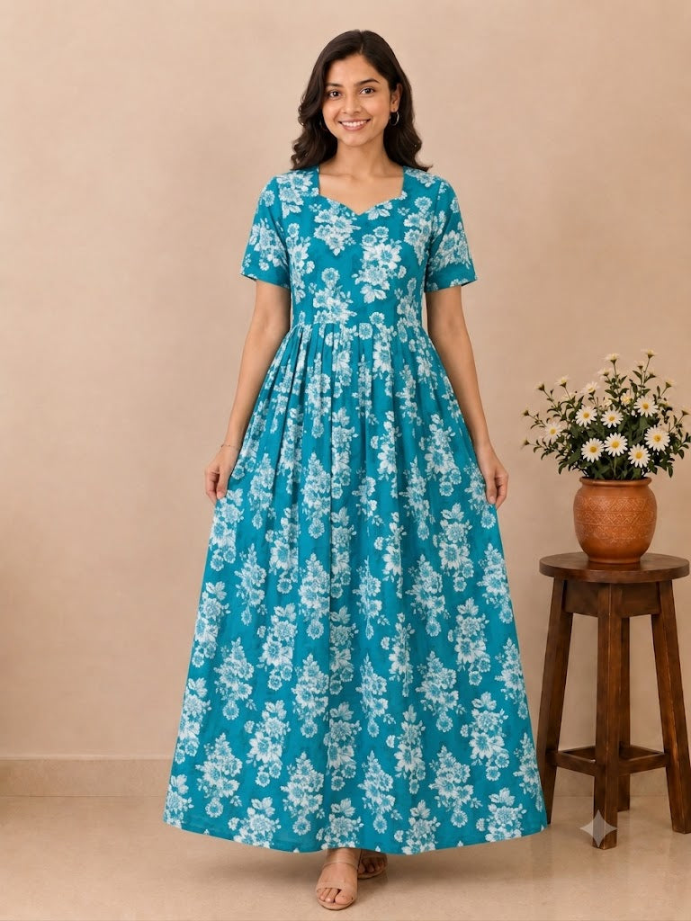 MFS 467 Height Peacock maxi frock YY1