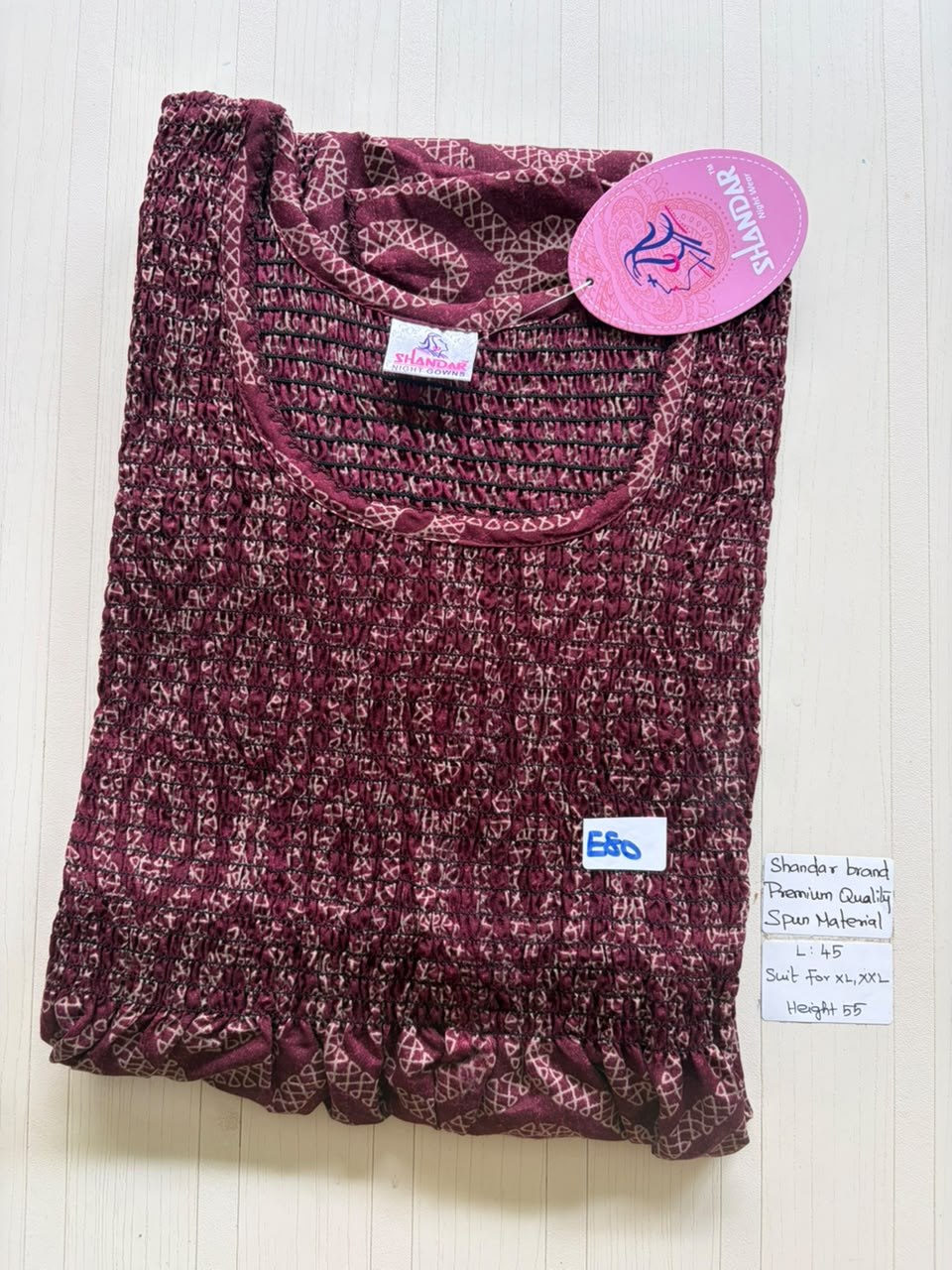 BS434 Shandar Spun nighty