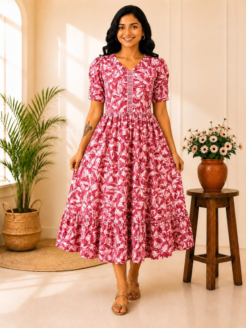 MFS202 Peacock maxi frock YY1