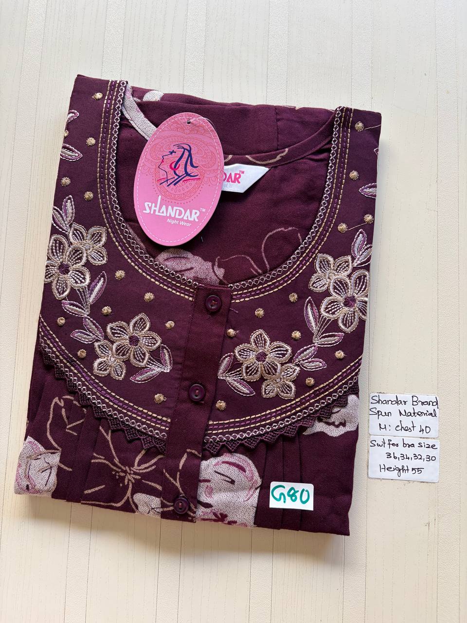 ASS 839 Shandar Spun nighty