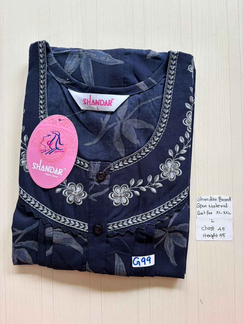 BSS 558 Shandar Spun nighty