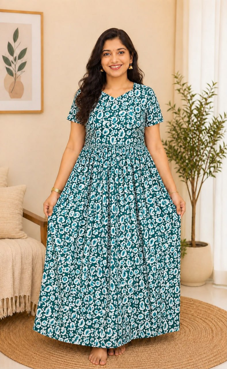 MFS 420 Peacock Feeding maxi frock FD FM1