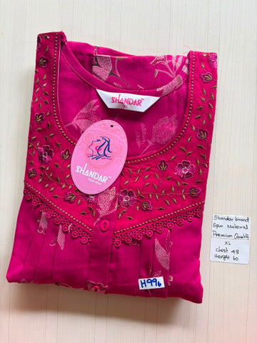 CSS 301 Height Shandar Spun nighty