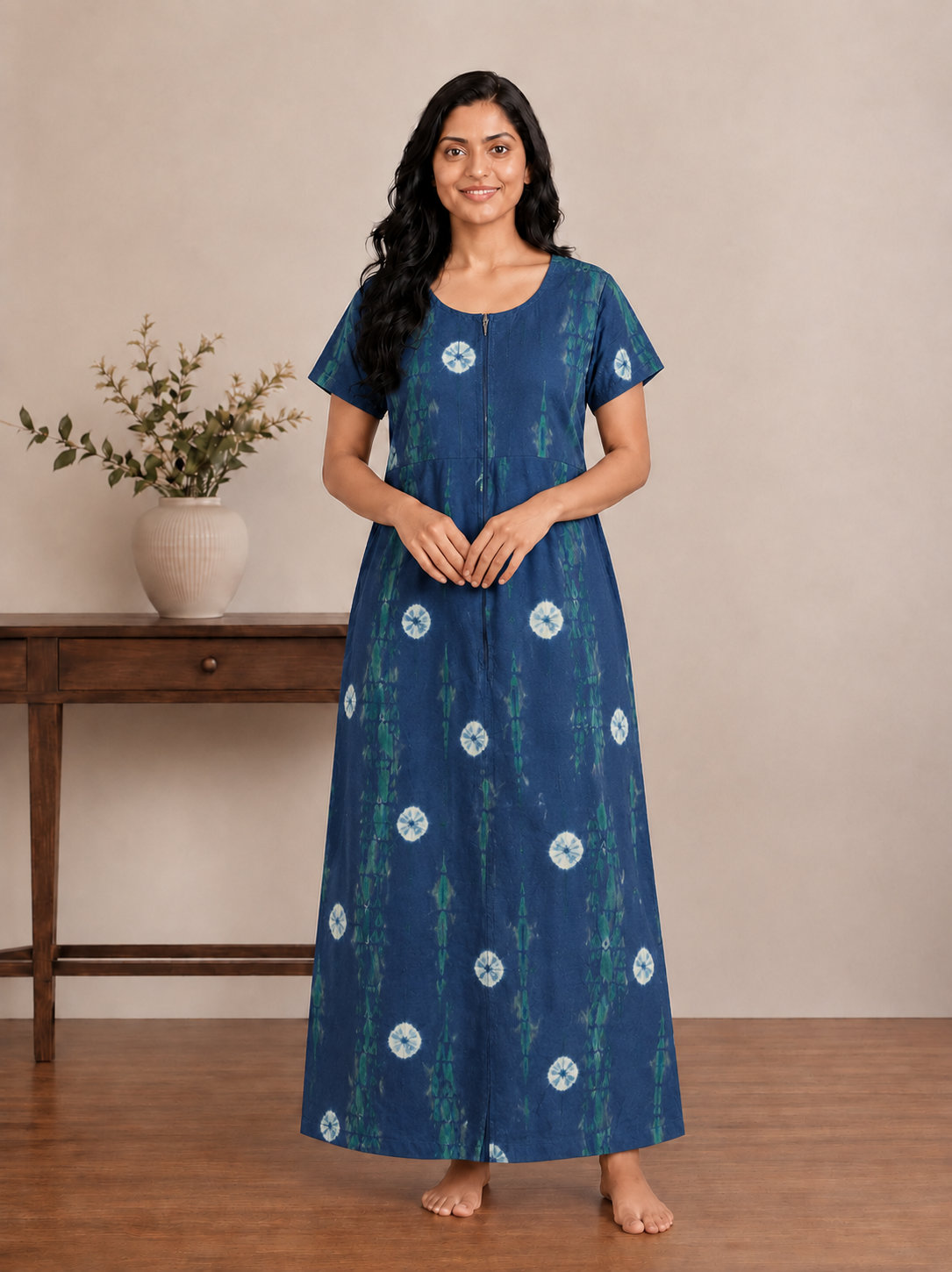 AASZ 230 Peacock Zip Nighty BP CPS