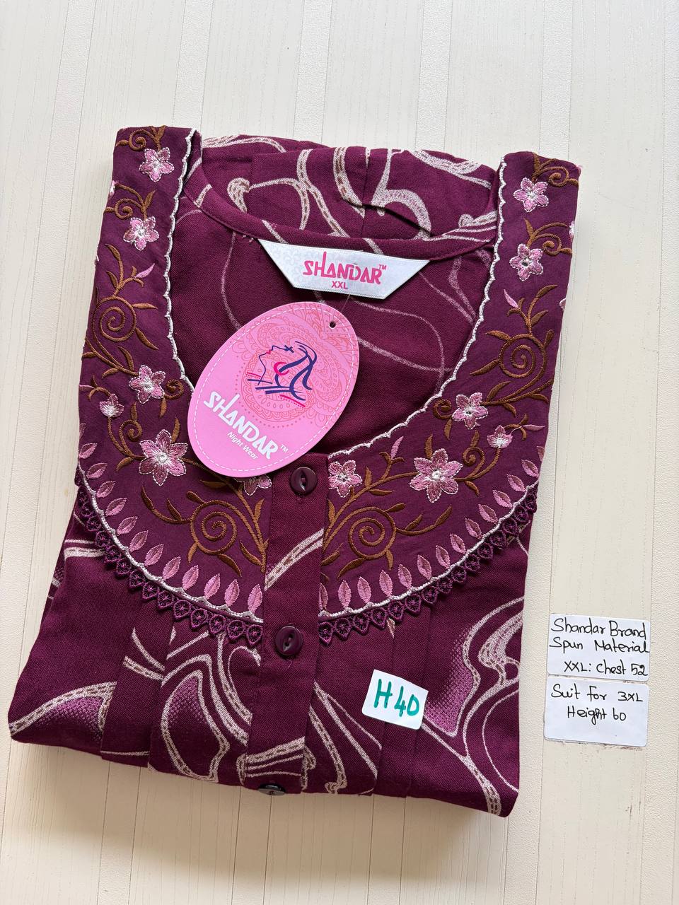 Dss 356 Shandar Spun nighty