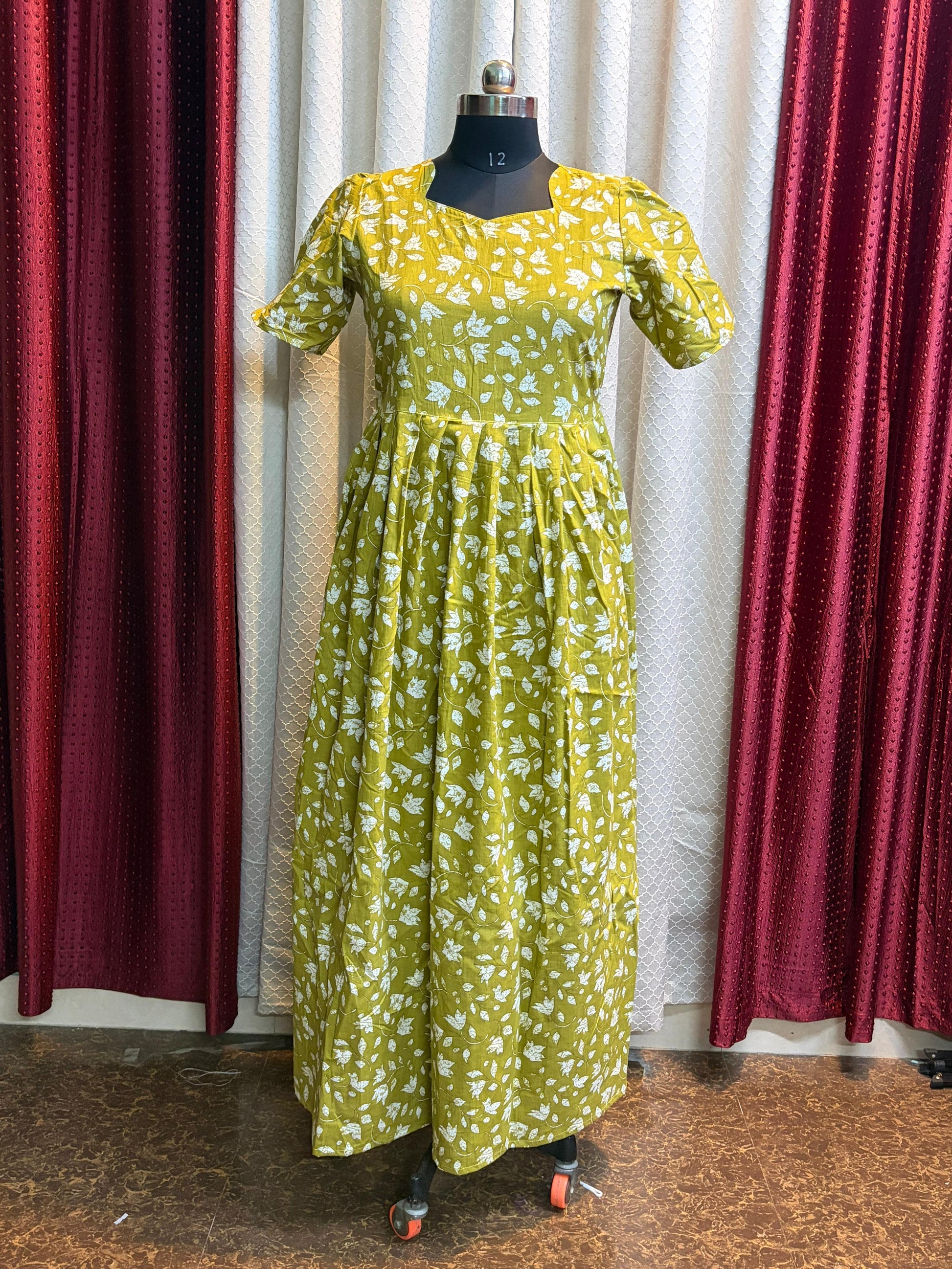 Blue Floral Print Dress