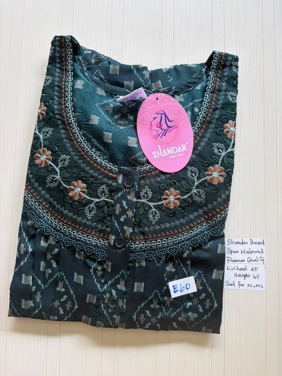 BS504 Shandar Spun nighty
