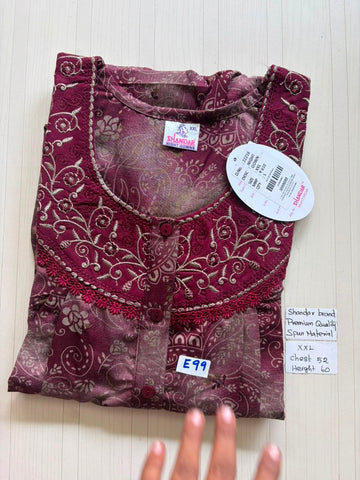 DSS129 Height Shandar Spun Nighty