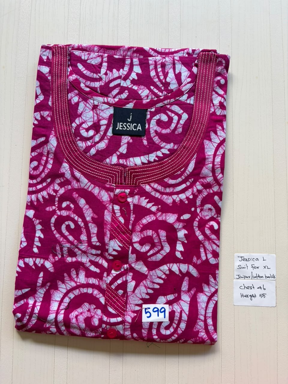 BJS 1042 Jessica VV AL Batik Nighty 550